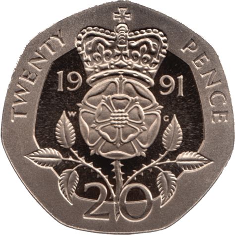 coin tudor rose|tudor rose 20 pence.